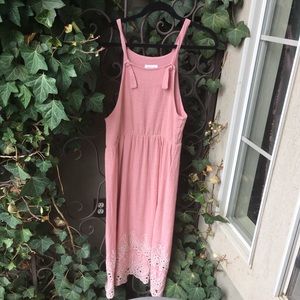 Pink overall dress